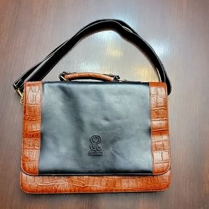Bellerose Leather Purse Briefcase Style